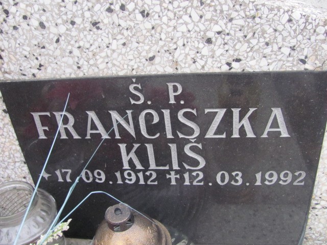 Franciszka KLIŚ 1912 Bielsko-Biała - Grobonet - Wyszukiwarka osób pochowanych