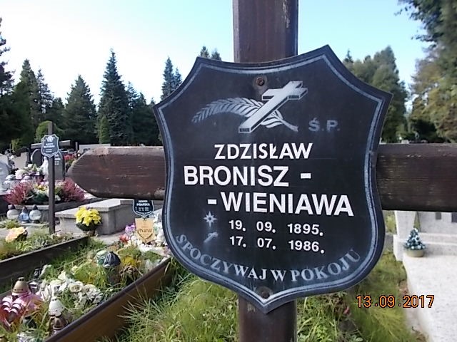 Zdzisław BRONISZ-WIENIAWA 1895 Bielsko-Biała - Grobonet - Wyszukiwarka osób pochowanych