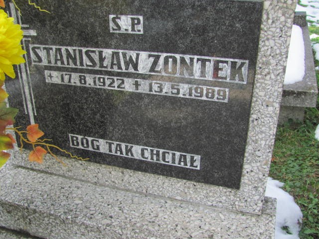 Stanisław ZONTEK 1922 Bielsko-Biała - Grobonet - Wyszukiwarka osób pochowanych