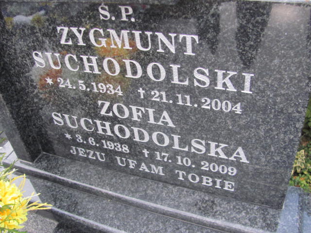 Zygmunt SUCHODOLSKI 1934 Bielsko-Biała - Grobonet - Wyszukiwarka osób pochowanych