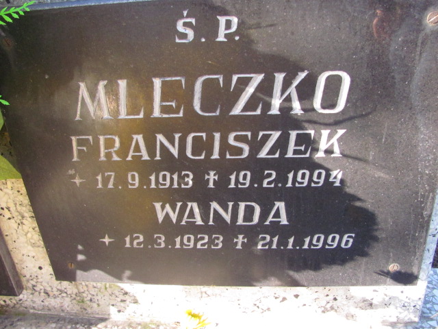 Franciszek MLECZKO 1913 Bielsko-Biała - Grobonet - Wyszukiwarka osób pochowanych