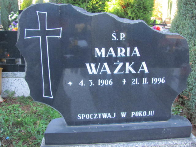 Maria WAŻKA 1900 Bielsko-Biała - Grobonet - Wyszukiwarka osób pochowanych